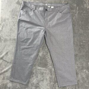Oak Hill Pants Mens 50x28 Gray Dress Slacks Big & Tall DXL Golf Casual Preppy